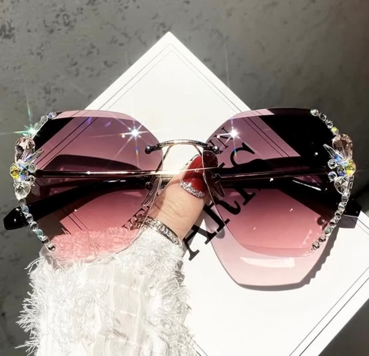 Purple/Pink Diamond Sunglasses